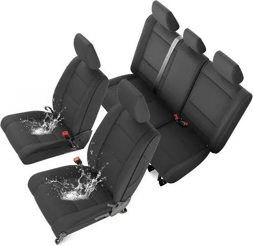 Vista 15 de GIANT PANDA Fundas de asiento de neopreno para Jeep Wrangler TJ (2003-2006), fundas de asiento impermeables de neopreno, acolchadas de espuma