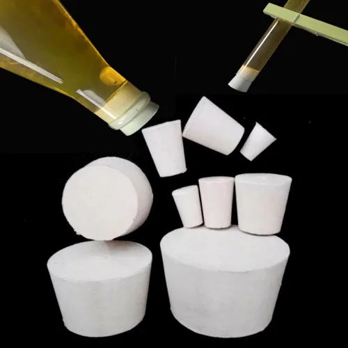 Vista 4 de Paquete de 10 tapones de goma sólida, tapón de goma de laboratorio blanco, tapón de tanque de tubería, tapón de sellado a presión, tapón de orificio