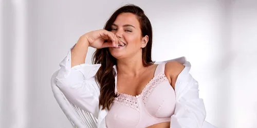 Vista 6 de Miss Mary Of Sweden Broderie Anglaise - Brasier de algodón cómodo sin aros para mujer