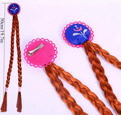 Vista 6 de Accesorios de disfraz de princesa Frozen Anna para niñas, accesorios de disfraz de princesa Anna para disfraz de Halloween