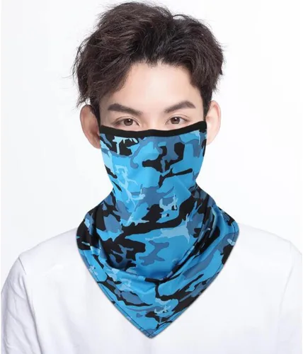 Vista 5 de 6 unidades de bandana para la cara, con cintas para las orejas, polaina para el cuello, bufanda, pasamontañas, para hombres y mujeres, deportes al