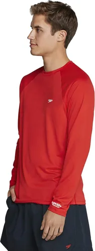 Vista 2 de Speedo - Camiseta de natación con protección ultravioleta para hombre, manga larga, ajuste regular
