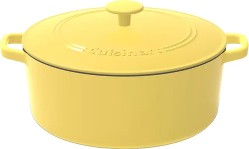 Vista 16 de Cuisinart Freidora de pollo de hierro fundido de 12 pulgadas con tapa, capacidad de 4.5 cuartos de galón, interior esmaltado de porcelana, apta