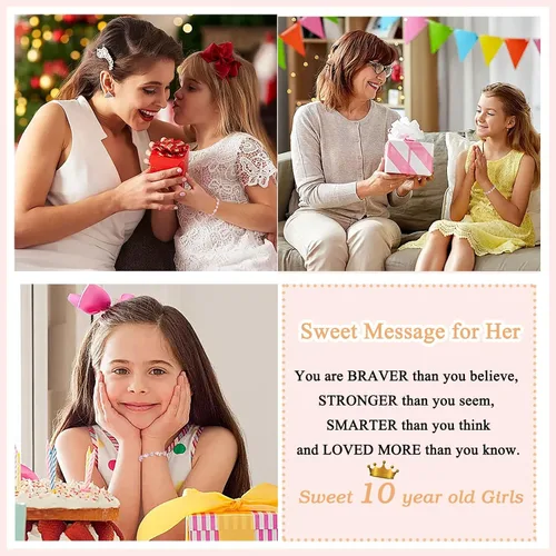 Vista 5 de ORISPRE Butterfly Bracelet for Girls, Gifts for 8 10 Year Old Girl Birthday Christmas