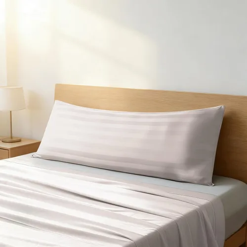 Vista 18 de Juego de 2 protectores de almohada 100% algodón egipcio, 600 hilos tamaño estándar con cremallera, fundas refrescantes de tejido satinado, Beige