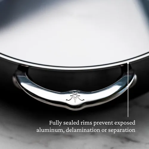 Vista 8 de Hestan - Colección NanoBond - Sauteuse de titanio de acero inoxidable, compatible con placa de inducción, 3.5 cuartos de galón