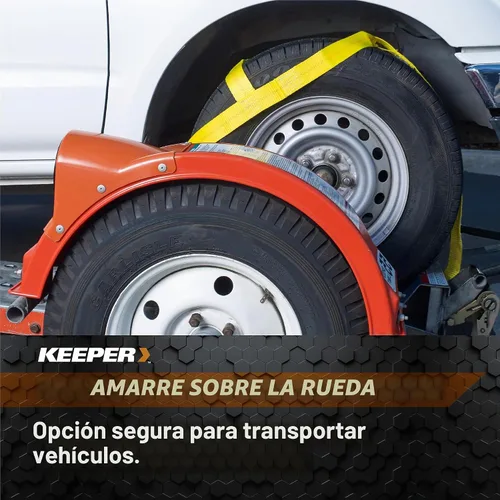 Vista 4 de Keeper – Amarre sobre la rueda de 2" x 6.5' - Límite de carga de trabajo de 2,000 libras y resistencia a la rotura de 6,000 libras