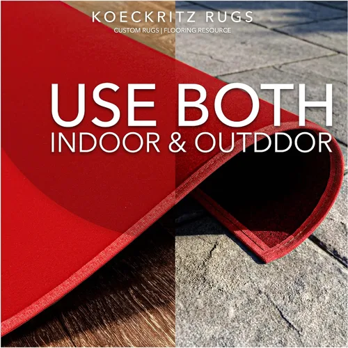 Vista 23 de KOECKRITZ Alfombra pasillo 4'x50' interior/exterior duradero suave - rojo
