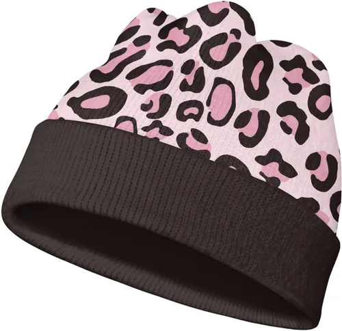 Vista 14 de AmzPrint Gorro térmico de invierno con estampado de lunares blancos y fresas rosadas, talla única