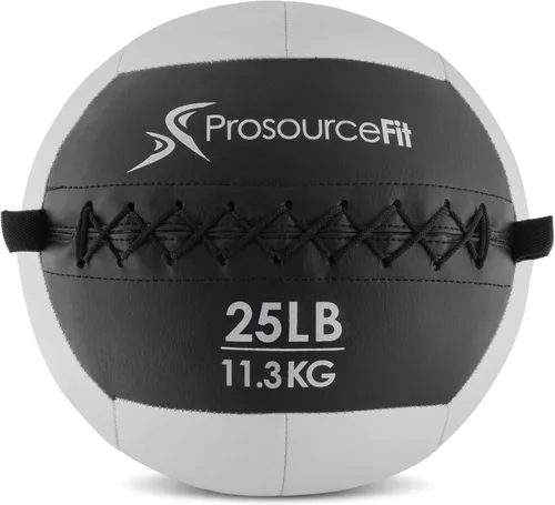 Vista 10 de ProsourceFit Bolas medicinales blandas, bolas de pared y ejercicios dinámicos de cuerpo completo, pesos codificados por colores: 6, 10, 14, 20 Lb.