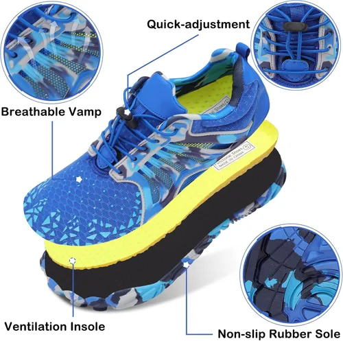 Vista 4 de Scurtain - Zapatos de agua unisex para hombre y mujer, de secado rápido, sensación de pies descalzos, zapatos acuáticos deportivos, para senderismo