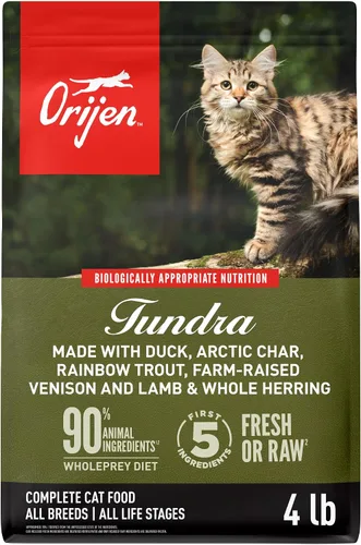 Vista 19 de ORIJEN Fit & Trim - Comida seca para gatos sin granos, altas proteínas, premium, bolsa de 4 libras