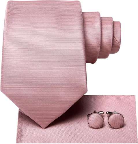 Vista 3 de Dubulle Corbata tejida de cachemira para hombre y gemelos de pañuelo para hombre, conjunto de gemelos para boda formal y negocios