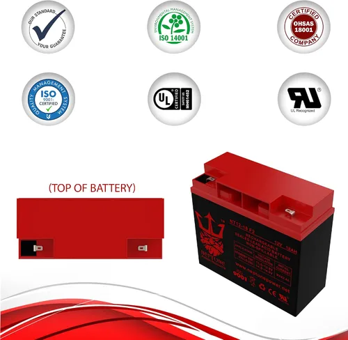 Vista 9 de Batería de repuesto para Ultratech UT12180 F2 (12 V, 18 Ah, F2)