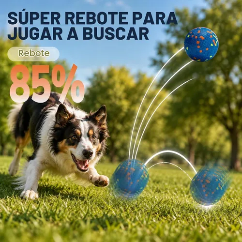 Vista 3 de Bolas para Perros, Bola de Juguete Indestructible para Perros Masticadores Agresivos, Bola Interactiva Duradera de Alta Elasticidad para Entrenar