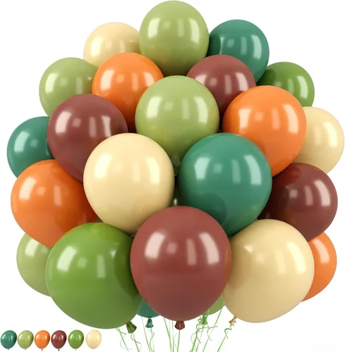 Vista 14 de 50 globos de Halloween, globos de 12 pulgadas, globos morados negros y anaranjados de 12 pulgadas, globos de confeti de murciélago, globos de látex