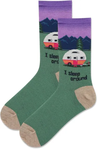 Vista 9 de Hot Sox Calcetines de mujer con patrón geométrico de novedad Heather cáñamo