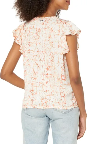 Vista 2 de DKNY Camiseta de punto con manga volada para mujer