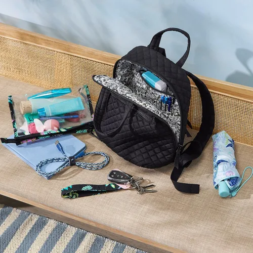 Vista 7 de Vera Bradley Mini mochila Totepack de algodón para mujer