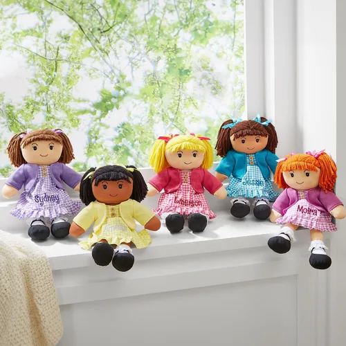 Vista 3 de Let's Make Memories Muñeca de trapo personalizada - Muñeca Mini-Me - Muñeca para niñas - Juguete para niñas - Pelo negro