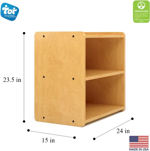 Vista 2 de Tot Mate Estante de almacenamiento para niños pequeños de 24 pulgadas de ancho (maple/arce, listo para montar)