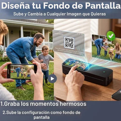 Vista 4 de Phomemo Impresoras portátiles con pantalla táctil M85 inalámbricas