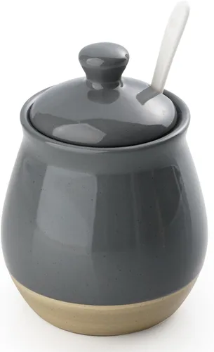 Vista 10 de famiware Milkyway Cremera de 13 onzas con asa, jarra de cerámica para café/leche/salsa/servir/ensalada, dispensador de gres para jarabe de arce