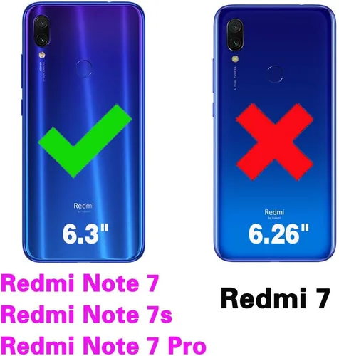 Vista 2 de Asuwish Funda compatible con Xiaomi Redmi Note 7/7Pro y protector de pantalla de vidrio templado, accesorios de celda, TPU de cuerpo completo, funda