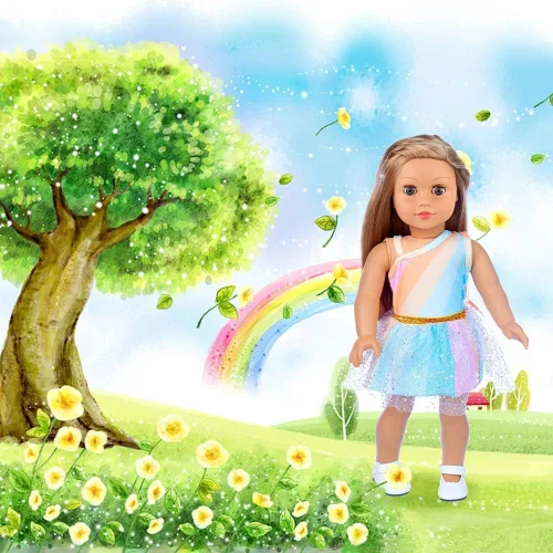 Vista 7 de ZITA ELEMENT Kit de ropa y accesorios de muñeca de 11 piezas de 18 pulgadas