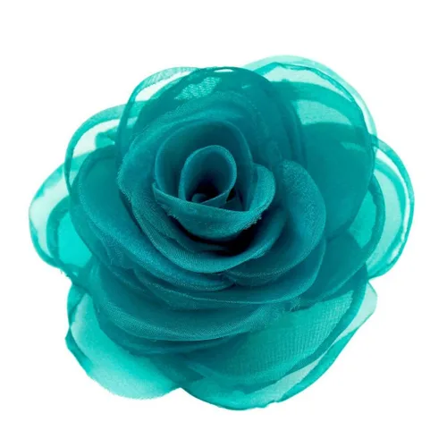 Vista 59 de adorables broches de rosas, clip para el cabello de flores de seda para mujer [joyas], sin metal, Rojo, XOTW05C4
