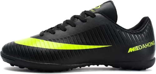 Vista 5 de WCCICSS Zapatos de fútbol para hombre con tacos de césped TF atléticos de fútbol para exteriores e interiores