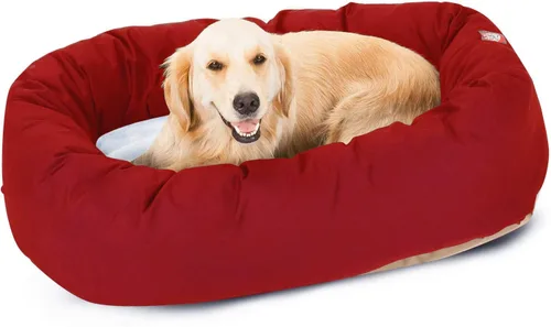 Vista 20 de Cama para perros Bagel de 40 pulgadas negra y Sherpa de Majestic Pet Products Negro