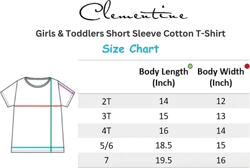 Vista 6 de Clementine Apparel Paquete de 3 camisetas de algodón de manga corta para niñas y niños pequeños 2-7 años