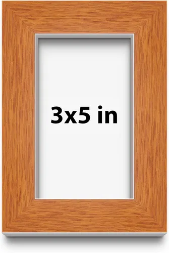 Vista 46 de Marco de 3 x 3 pulgadas de madera maciza de nuez y miel marrón con plexiglás acrílico UV, respaldo de tablero de espuma y accesorios para colgar