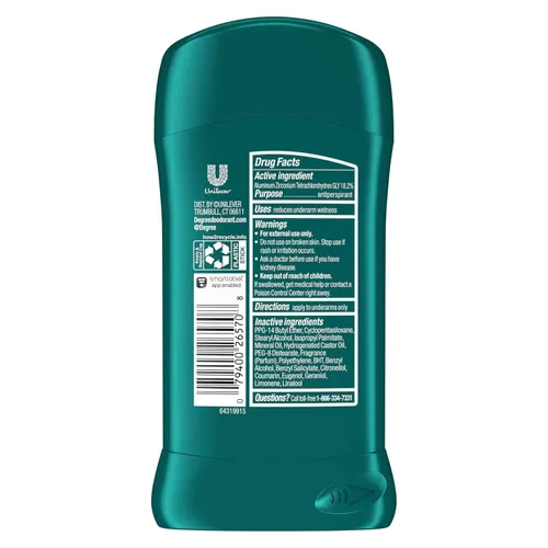 Vista 2 de Grado Hombres seco Protección 48 Hour antitranspirante, cool Rush 2.7 oz (Pack de 6)