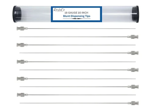 Vista 11 de Rachel's Closeouts 6 paquetes de agujas de calibre 14 de 10 pulgadas de acero inoxidable de punta roma, aguja dispensadora industrial Aguja Luer