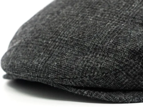 Vista 6 de Gorra plana clásica de retazos de espiga a cuadros Newsboy Ivy Hat
