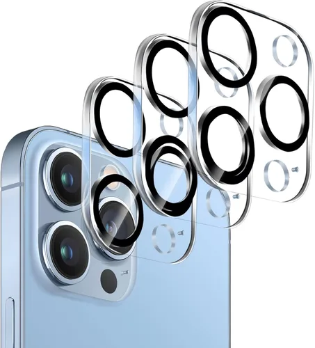 Vista 30 de Dengduoduo Paquete de 3 protectores de lente de cámara para iPhone 13 de 6.1" y iPhone 13 Mini de 5.4", vidrio templado, Ultra HD, dureza 9H Todo