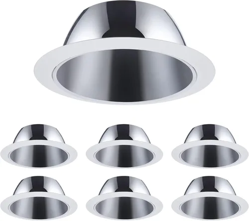 Vista 21 de TORCHSTAR 6 Inch Recessed Light Trim, White Blanco