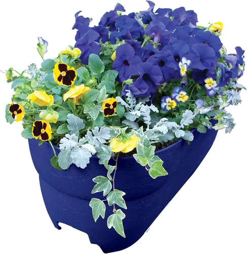Vista 13 de Emsco Group Bloomers - Maceta de barandilla con agujeros de drenaje, maceta de resina resistente a la intemperie de 24 pulgadas, marrón, plástico