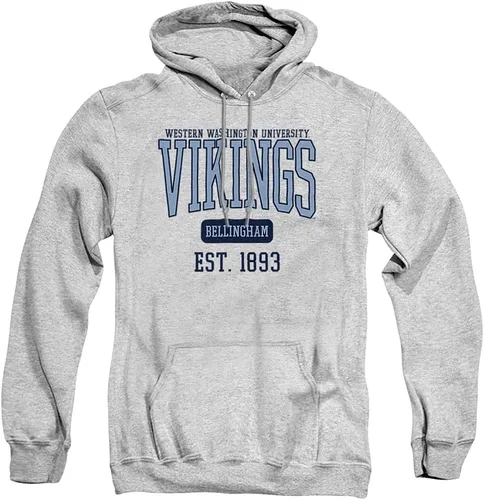 Vista 317 de LOGOVISION Colección de sudaderas con capucha unisex con diseño oficial de Collegiate Est. Date para hombres y mujeres