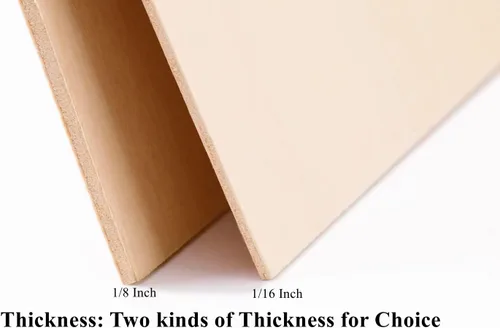 Vista 5 de Paquete de 12 hojas de tilo de 1/8 x 8 x 12 pulgadas, hojas finas de madera contrachapada para Cricut Maker, madera sin terminar para bricolaje