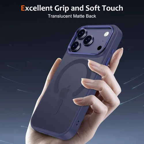 Vista 281 de Anuck - Funda magnética para iPhone 11 compatible con MagSafe, carcasa trasera mate translúcida dura, borde de TPU, delgada, resistente a impactos