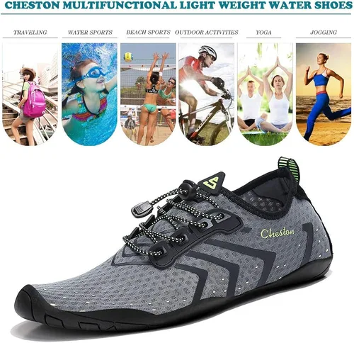 Vista 7 de Cheston Zapatos acuáticos de secado rápido para hombre y mujer