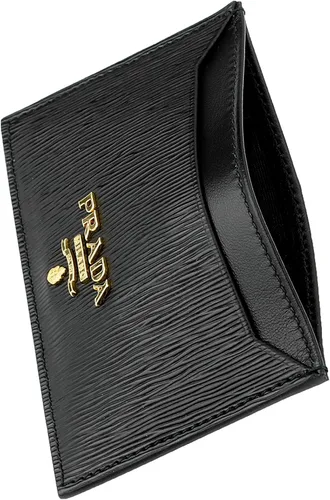 Vista 3 de Prada 1MC208 Vitello 'Move' Signature Logo - Funda para tarjeta de visita, color negro
