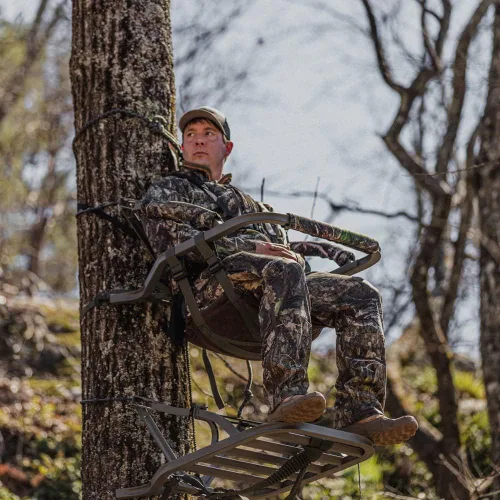 Vista 5 de Summit Treestands Goliath SD asiento para trepar árboles, color roble musgo