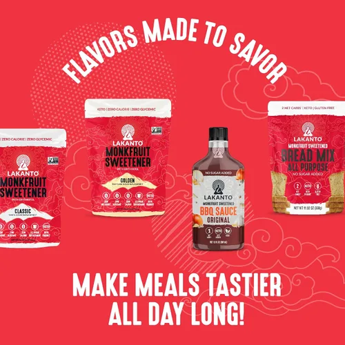 Vista 6 de Lakanto Ketchup sin azúcar, endulzado con edulcorante de fruta de monje, perfecto para hamburguesas, papas fritas, keto, paleo y vegano, sin gluten