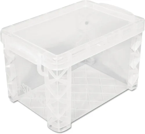 Vista 7 de Advantus 40307 Super Stacker - Cajas de almacenamiento, capacidad para 400 tarjetas de 3 x 5, plástico, transparente