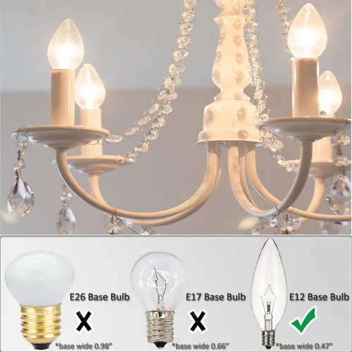 Vista 3 de Fundas de plástico blancas para velas de 2, 3, 4, 6 pulgadas, fundas para candelabros, base de candelabro E12, juego de 12 (2 pulgadas/24 unidades)