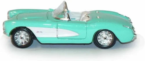 Vista 3 de Maisto 1957 Chevy Corvette Convertible, Turquesa Edición Especial 31275-1/24 Escala Diecast Modelo Modelo de Juguete